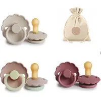 Frigg Daisy T2 - Sandstone, Dusty rose en Blush Night + Bolletoet speenzakje - 6-18 maanden
