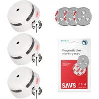 X-Sense XS01-W Rookmelder 3-pack + SAVS Montageset