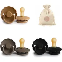 Frigg Daisy T2 - Cappuccino, Portobello, Jet black + Bolletoet speenzakje - 6-18 maanden