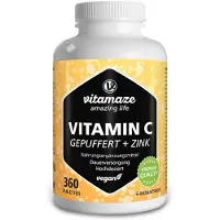 Vitamaze GmbH Vitamine C met buffer, 1000 mg, hoge dosering + Zink, tabletten, 360 stuks