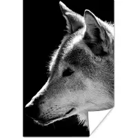 PosterMonkey Poster Wilde dieren - Wolf - Zwart - Wit - 40x60 cm
