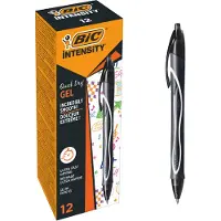 BIC Gel-ocity Quick Dry Intrekbaar Rollerballpen Zwart 0,3 mm Medium Rollerball 12 Stuks