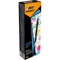 BIC Intensity Fineliner 0,4 mm Naaldpunt Zwart 12 Stuks