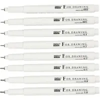 Creativ Company Fineliners 8 Stuks Zwart