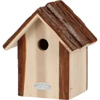 Esschert Design Vogelhuisje Pimpelmees Boomschors Dak- Nestkastje - - Houtkleur - NK111