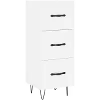 vidaXL Dressoir 34,5x34x90 cm bewerkt hout wit