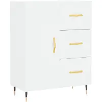 vidaXL Dressoir 69,5x34x90 cm bewerkt hout wit