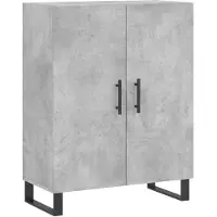 vidaXL Dressoir 69,5x34x90 cm bewerkt hout betongrijs