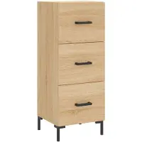 vidaXL Dressoir 34,5x34x90 cm bewerkt hout sonoma eiken