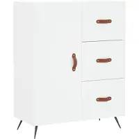 vidaXL Dressoir 69,5x34x90 cm bewerkt hout wit