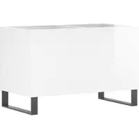 vidaXL Platenkast 74,5x38x48 cm bewerkt hout hoogglans wit