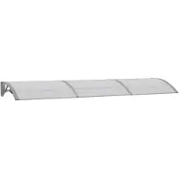 vidaXL Deurluifel 300x75 cm polycarbonaat grijs