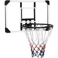 vidaXL Basketballmand Transparant, 71x45x2,5 cm, Polycarbonaat