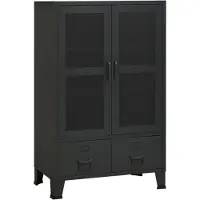 vidaXL Opbergkast industrieel 70x40x115 cm metaal zwart