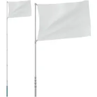 vidaXL Vlaggenmast telescopisch 5,5 m aluminium zilverkleurig