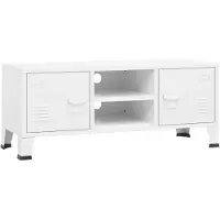 vidaXL Tv-meubel industrieel 105x35x42 cm metaal wit