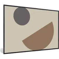 PosterMonkey Fotolijst - Poster - Geometrische figuren - Cirkel - Abstract - 30x20 cm - Posterlijst - Wanddecoratie