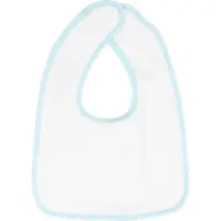 The One Towelling Baby Slab - Klittenband sluiting - Slabbetje - 100% Katoen - 26 x 37 cm - Wit/Mint
