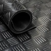 Ivol Rubbermat op rol Traanplaat 3mm - Breedte 80,5 cm - Rubber loper - Per strekkende Meter