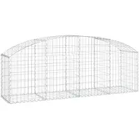 vidaXL Schanskorf gewelfd 200x50x60/80 cm gegalvaniseerd ijzer