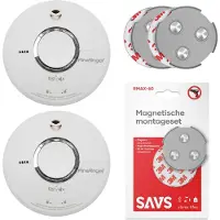 Fireangel ST-622 Rookmelderset + magnetische montagesets 2-pack - 10 jaar batterij
