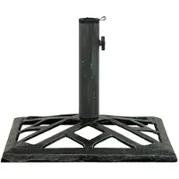 vidaXL Parasolvoet 44x44x31 cm gietijzer groen