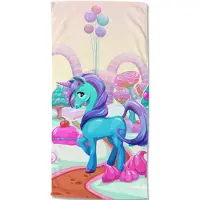 Good Morning Kinder Strandlaken Velours Candycorn 75x150cm - multi