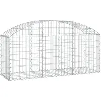 vidaXL Schanskorf gewelfd 150x50x60/80 cm gegalvaniseerd ijzer