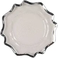 Clayre & Eef Onderbord Ø 33 cm Transparant Kunststof Transparant