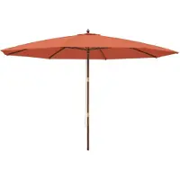 vidaXL Parasol met houten paal 400x273 cm terracottakleurig
