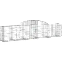 vidaXL Schanskorf gewelfd 300x30x60/80 cm gegalvaniseerd ijzer