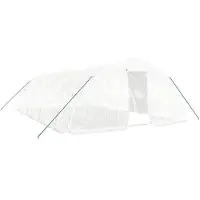 vidaXL Tuinkas met stalen frame 40 m² 8x5x2,3 m wit