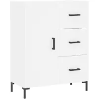 vidaXL Dressoir 69,5x34x90 cm bewerkt hout wit