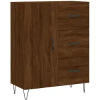 vidaXL Dressoir 69,5x34x90 cm bewerkt hout bruin eikenkleur