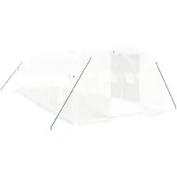 vidaXL Tuinkas met stalen frame 24 m² 8x3x2 m wit