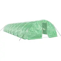 vidaXL Tuinkas met stalen frame 80 m² 16x5x2,3 m groen