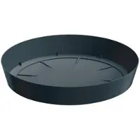 Prosperplast Opvangschaal/onderschaal bloempot/plantenpot - antraciet - rond - Dia 38 cm - Plantenpotten