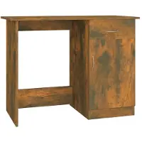 vidaXL Bureau, gerookt eikenfineer, 100x50x76 cm, houtvezelplaat