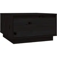 vidaXL Salontafel 55x56x32 cm massief grenenhout zwart