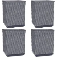 vidaXL Plantenbakken 4 st 30x30x37 cm polypropeen blauwgrijs