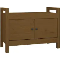 vidaXL Halbankje 80x40x60 cm massief grenenhout honingbruin