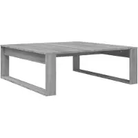 vidaXL Salontafel 100x100x35 cm bewerkt hout grijs sonoma eikenkleurig