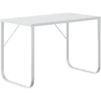 vidaXL Computerbureau 110x60x73 cm spaanplaat wit