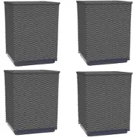 vidaXL Plantenbakken 4 st 30x30x37 cm polypropeen zwart