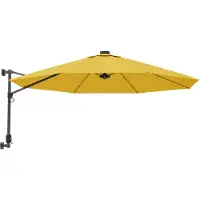 vidaXL Wandparasol 290 cm geel