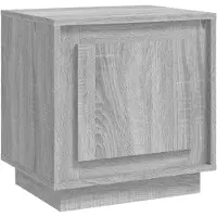 vidaXL Nachtkastje 44x35x45 cm bewerkt hout grijs sonoma eikenkleurig