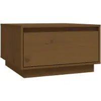 vidaXL Salontafel 55x56x32 cm massief grenenhout honingbruin