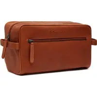 The Chesterfield Brand Chesterfield Cyprus Waxed Pull Up Toilettas - Cognac