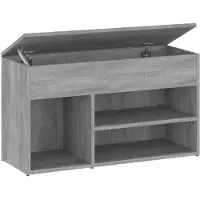 vidaXL Schoenenbank 80x30x45 cm bewerkt hout grijs sonoma eikenkleurig