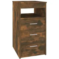 vidaXL Ladekast 40x50x76 cm bewerkt hout gerookt eikenkleurig
